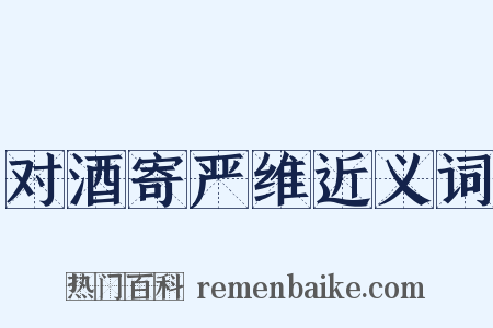对酒寄严维近义词是什么意思的图片